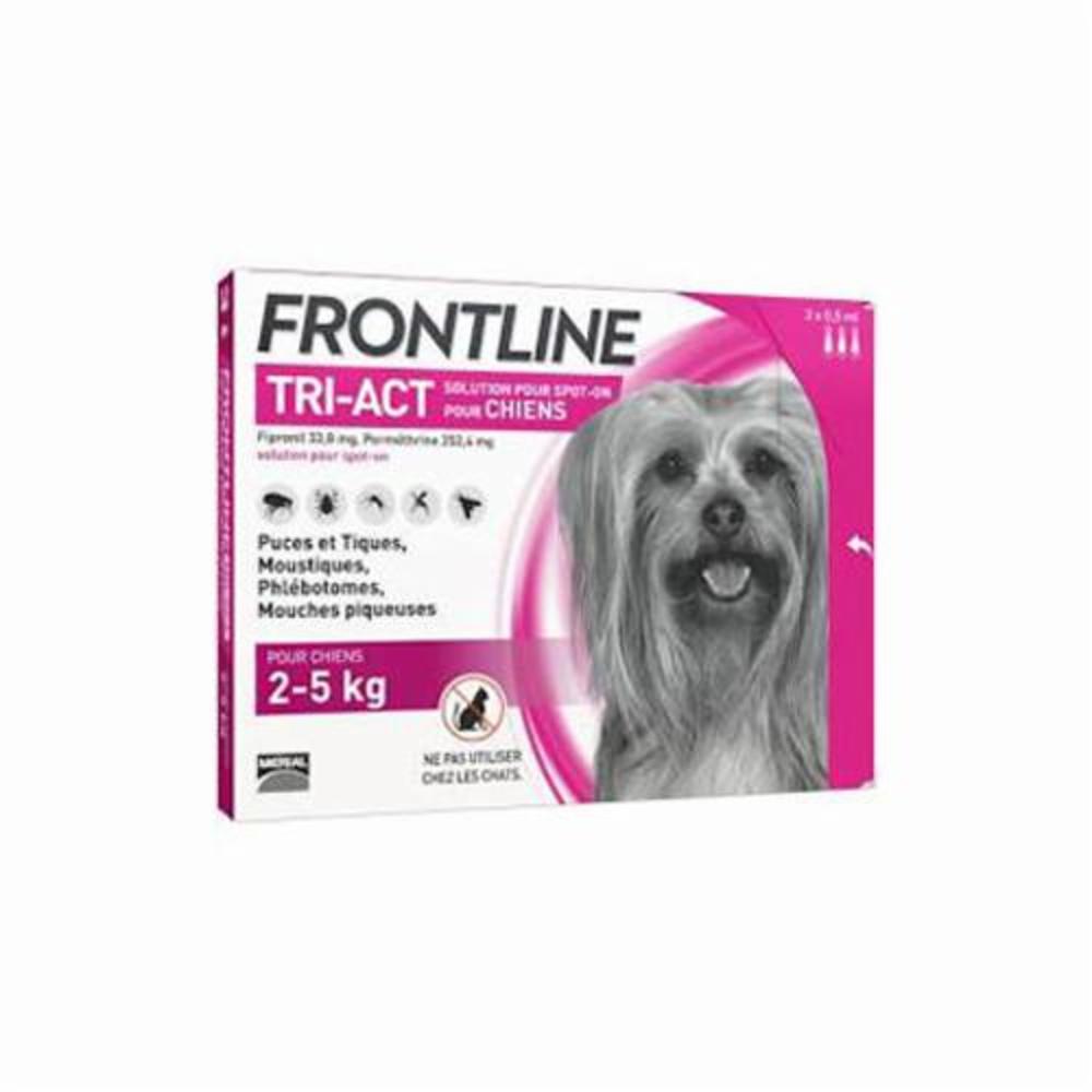 Frontline Tri-act Solucion Spot-on Para Perros 2 - 5 kg, Caja con 3 Pipetas de 0,5 ml
