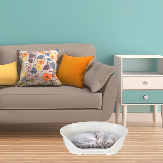 FERPLAST CAMA PLASTICO SIESTA PERRO GATO DELUXE BLANCO