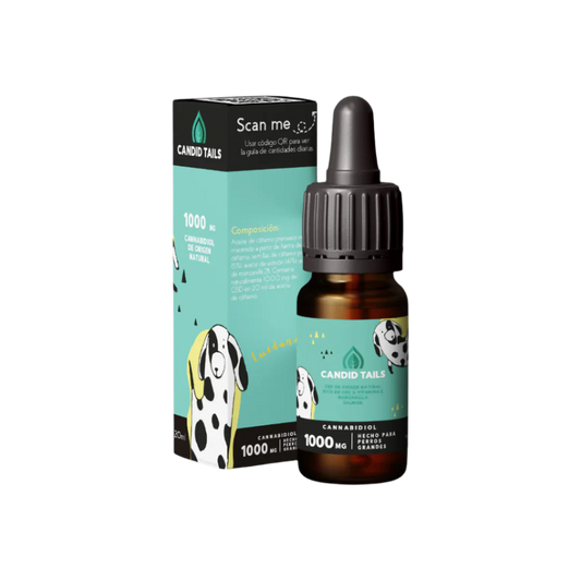 CANDID TAILS ACEITE CBD CON CÁÑAMO PARA PERRO GRANDE +25kg 20ML