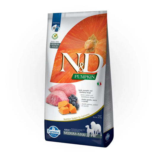 FARMINA ND DOG PUMPKIN MEDIUM MAXI CORDERO 12KG