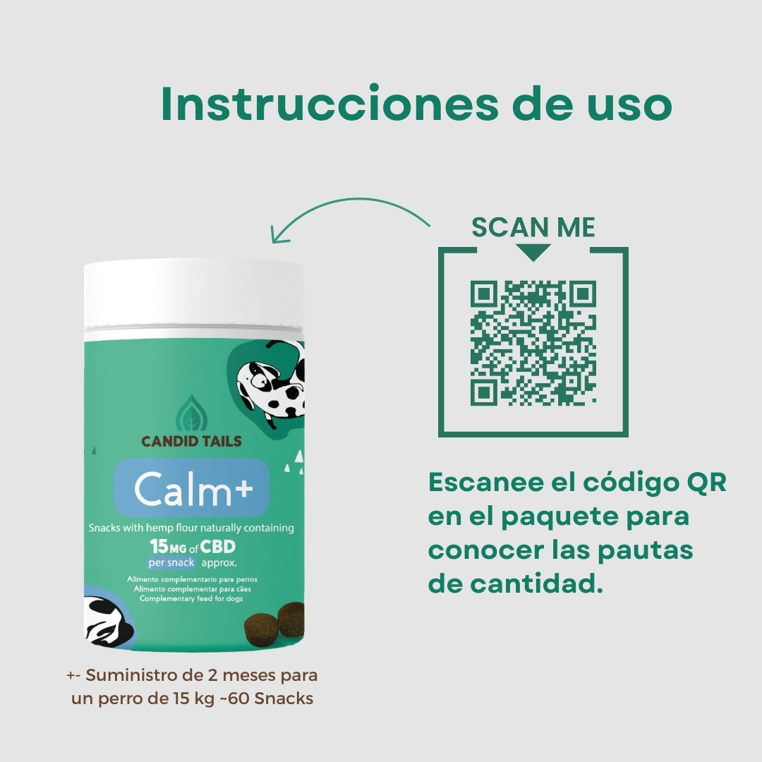 CANDID TAILS CALM SNACKS CON CBD Y CÁÑAMO PARA PERRO 150gr