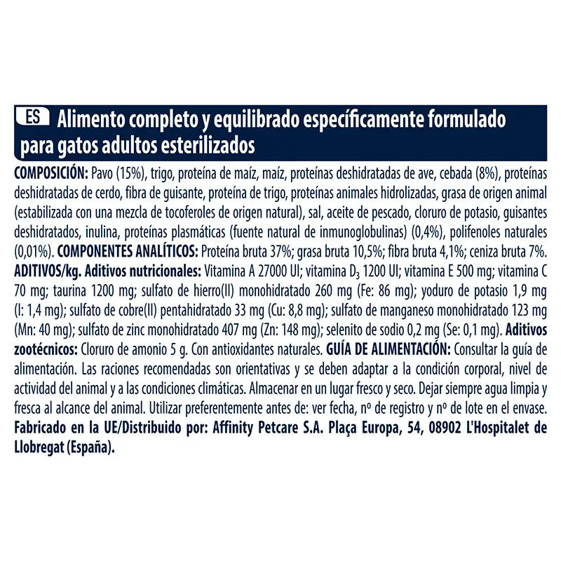 ADVANCE FELINE ADULT STERILIZED PAVO 1,5KG PV