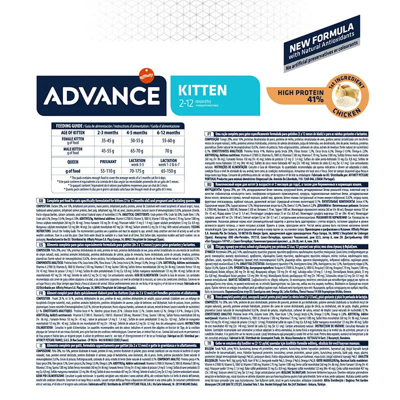 ADVANCE FELINE KITTEN POLLO ARROZ 1,5KG