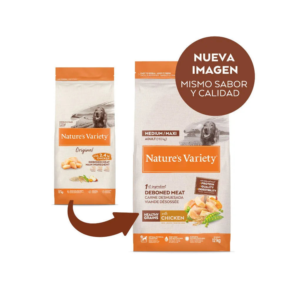 NATURE'S VARIETY HG ADULT MED/MAX POLLO