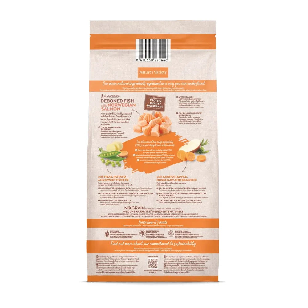 NATURE'S VARIETY DOG NO GRAIN ADULT MINI SALMÓN