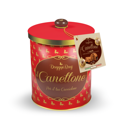 CANETTONE CON CREMA DE FREECOA EN UN ELEGANTE ENVASE METÁLICO - 125GR -