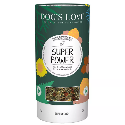DOG'S LOVE - SUPER-POWER PARA EL METABOLISMO Y EL SISTEMA INMUNOLÓGICO 110G