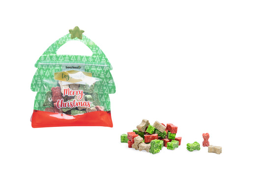 BEEZTEES SNACKS NAVIDEÑOS PARA PERRO HUESOS SURTIDOS - 160GR