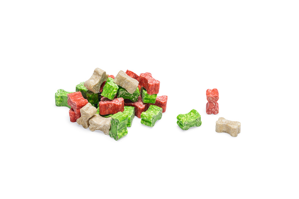 BEEZTEES SNACKS NAVIDEÑOS PARA PERRO HUESOS SURTIDOS - 160GR