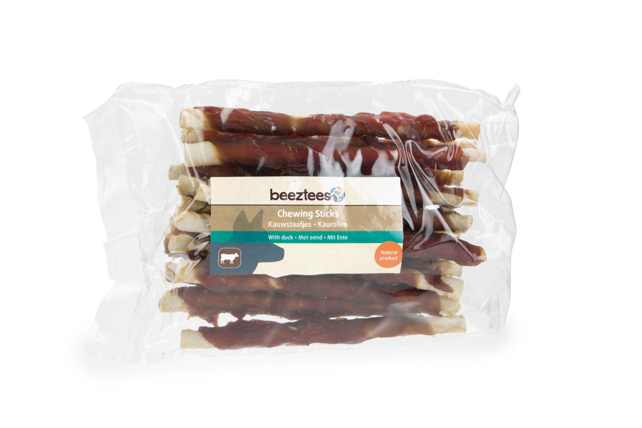 BEEZTEES PALITOS MASTICABLES CON PATO - 20 UNIDS