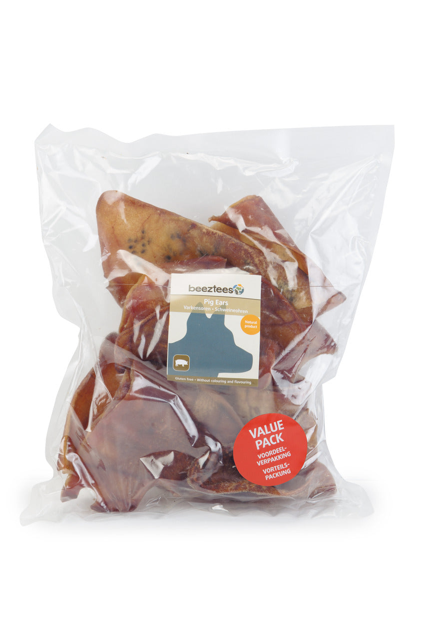 BEEZTEES BOLSA DE OREJAS DE CERDO GRANDES - PACK AHORRO 10 UNIDS