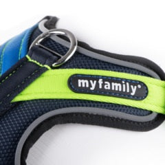 MYFAMILY MEMOPET HARNESS - GREEN AND BLUE