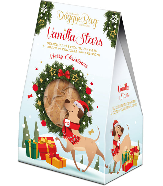 DOGGYEBAG VANILLA STARS GALLETAS DE VAINILLA NAVIDEÑAS PARA PERRO - 180GR -