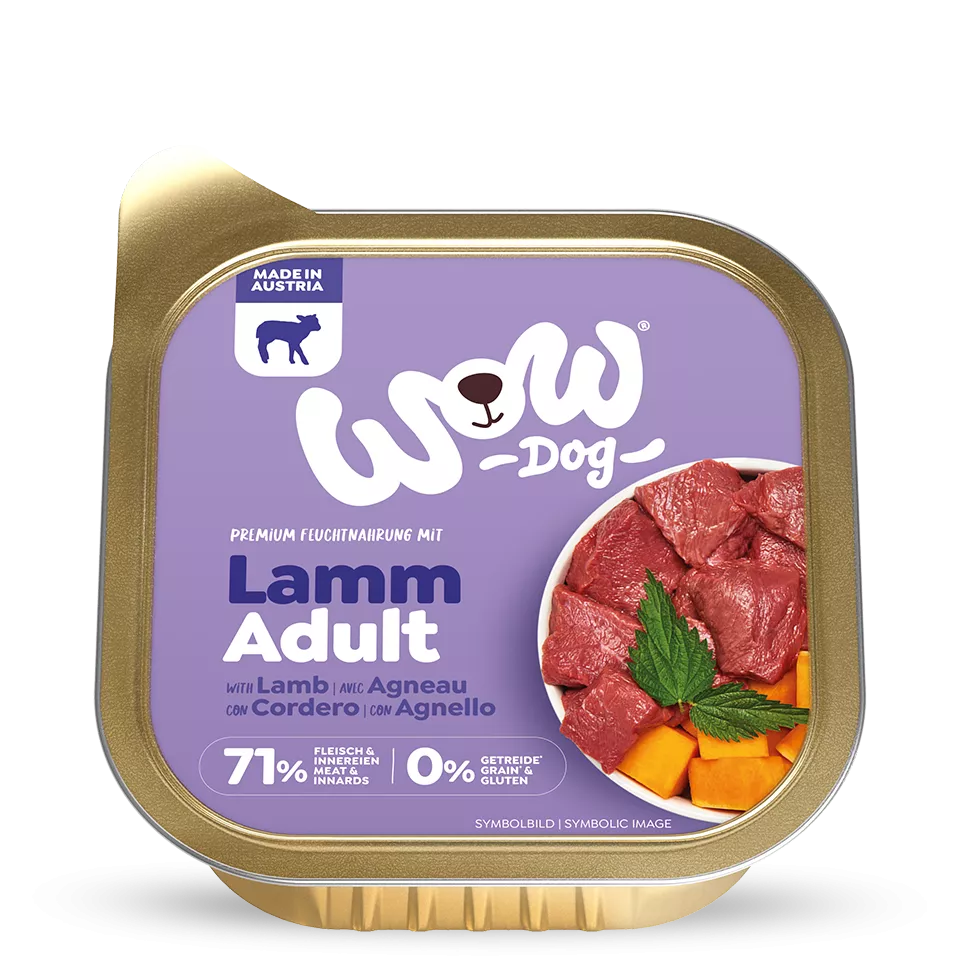 WOW ALIMENTO HÚMEDO DE CORDERO CON CALABAZA PARA PERRO ADULTO