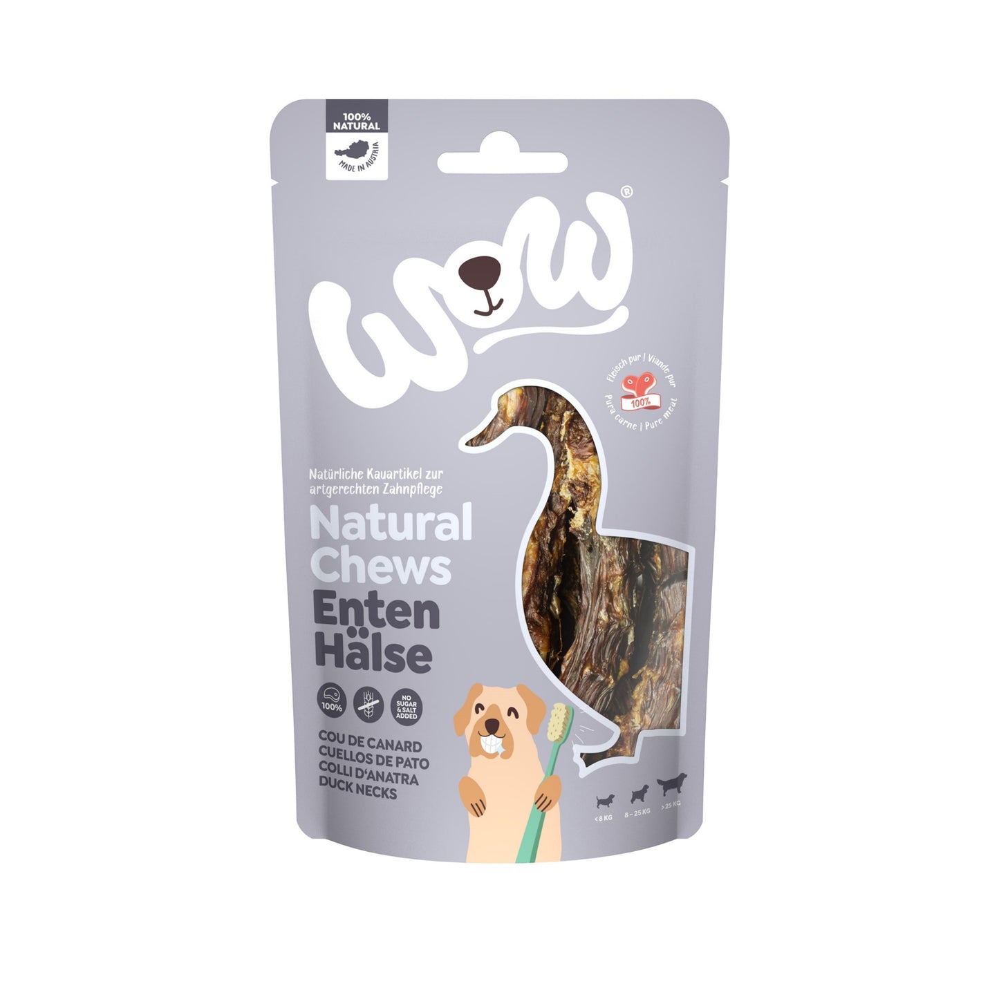 WOW SNACK NATURAL CUELLOS DE PATO - 250G