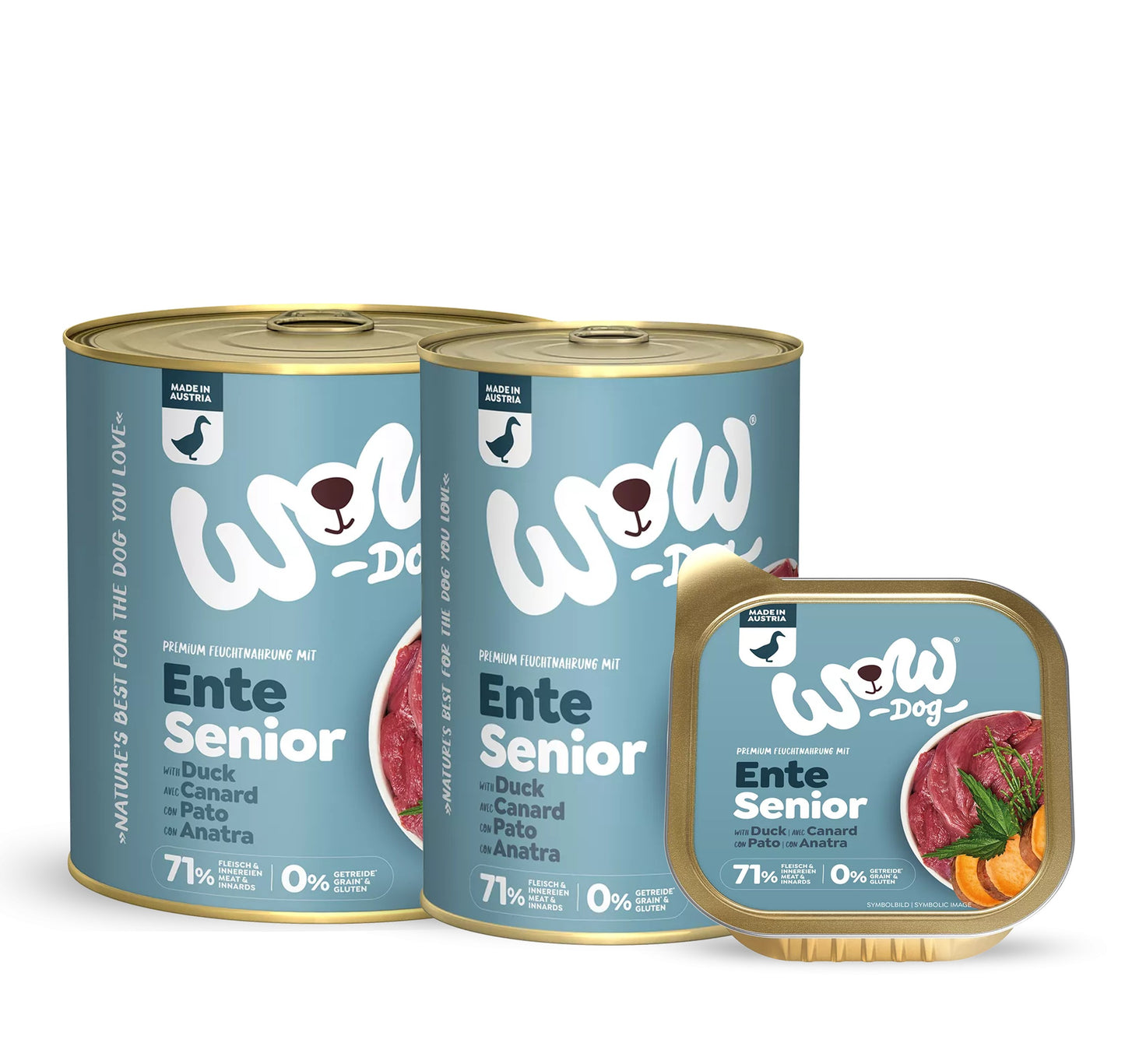 WOW ALIMENTO HÚMEDO DE PATO CON ALGAS MARINAS PARA PERRO SÉNIOR