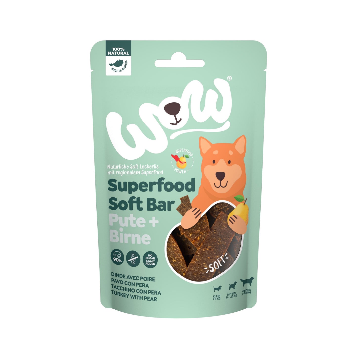 WOW SNACKS BLANDOS PAVO CON PERA - 150G