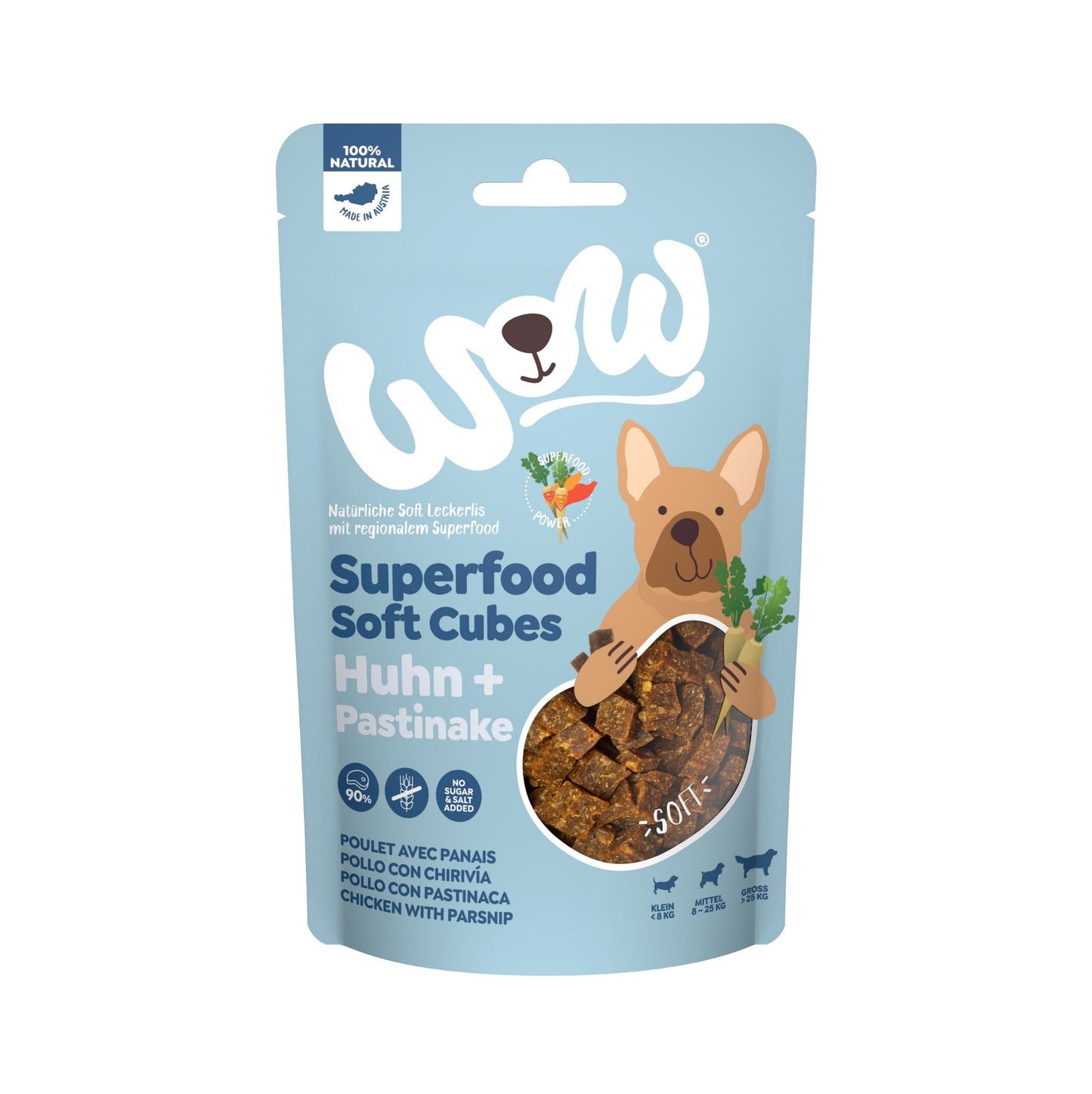 WOW SNACKS BLANDOS POLLO CON CHIRIVÍAS - 150G
