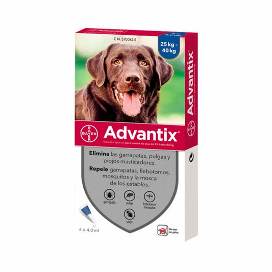 Advantix Solucion Spot-on Para Perros de mas de 25 Hasta 40 kg