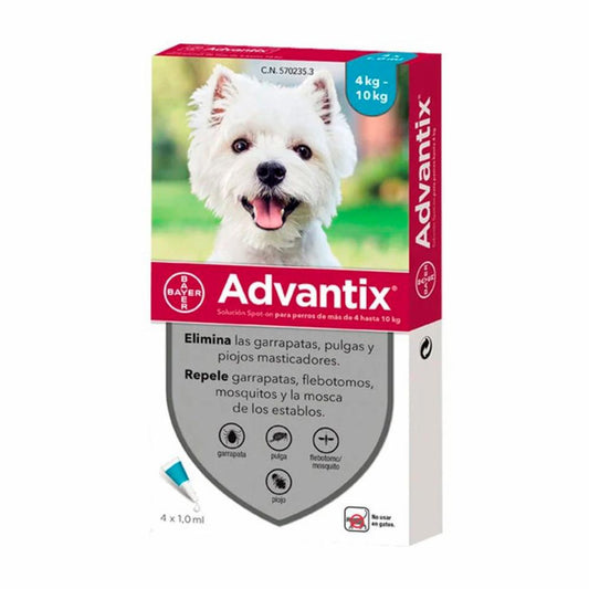 Advantix Solucion Spot-on Para Perros de mas de 4 Hasta 10 kg