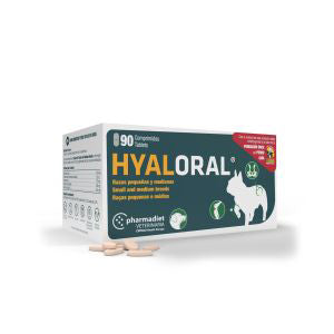 HYALORAL PARA PERRO DE RAZA PEQUEÑA Y MEDIANA 90COMPRIMIDOS