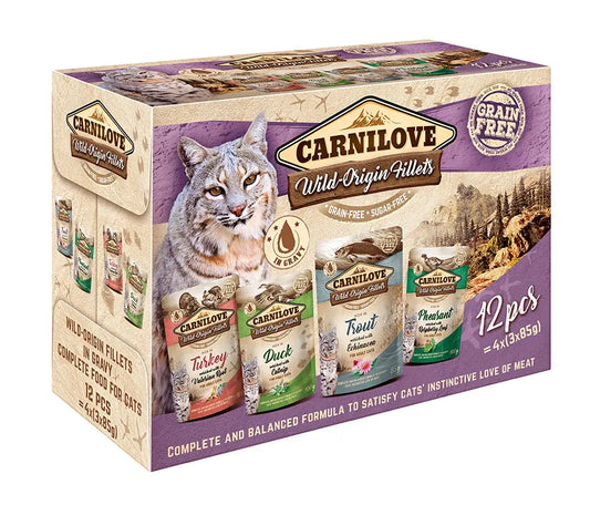 CARNILOVE CAT POUCH MULTIPACK 12X85G