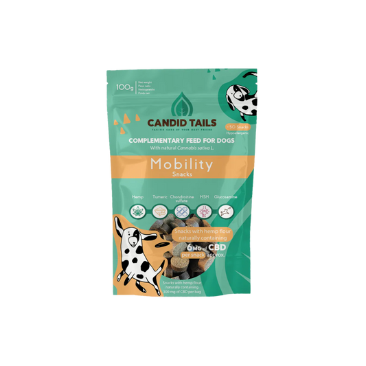 CANDID TAILS CALM SNACKS CON CBD Y CÁÑAMO PARA PERRO 100gr