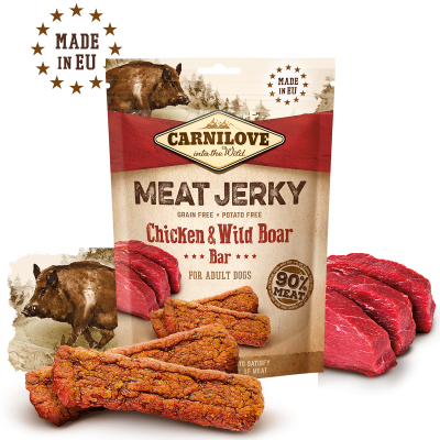 CARNILOVE TRUE FRESH DOG BARRITAS DE POLLO Y JABALI 12X100GR