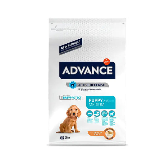 Advance Canine Puppy Medium Pollo Arroz 3Kg,