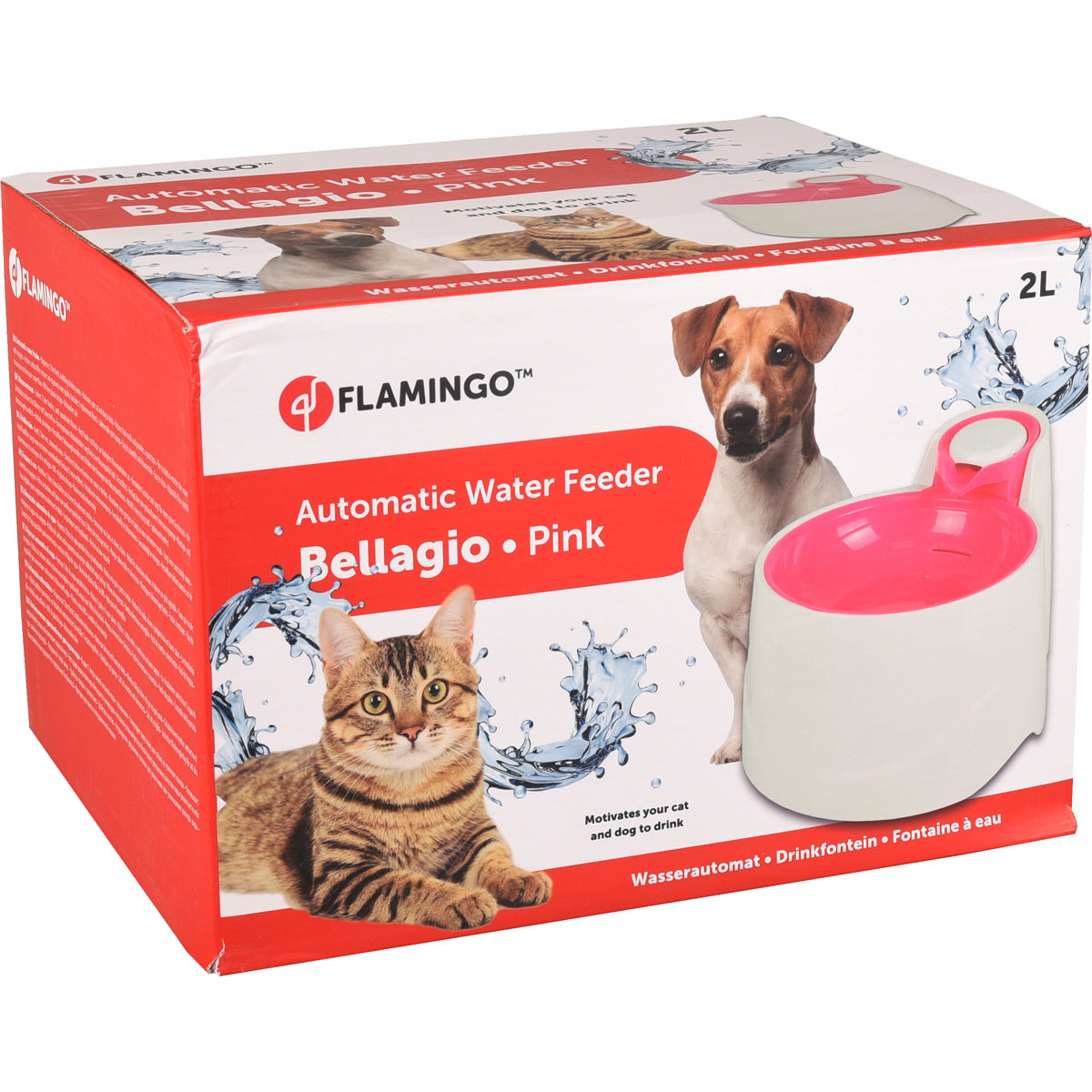 FUENTE PARA BEBER FLAMINGO (2000ml) - BELLAGIO AZUL
