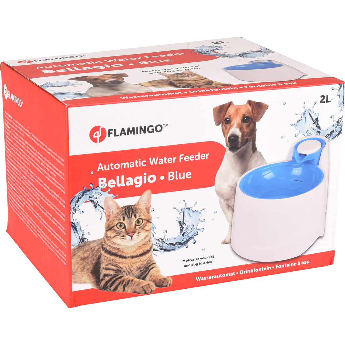 FUENTE PARA BEBER FLAMINGO (2000ml) - BELLAGIO AZUL