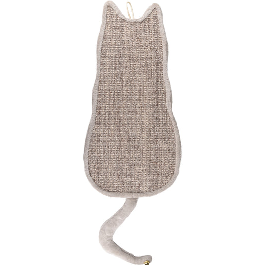 RASCADOR CON SILUETA DE GATO FLAMINGO (34x3,5x90cm) - GRETA GRIS