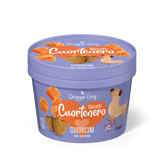 DOGGYEBAG CUORTENERO FORMA DE CORAZÓN CON SALMÓN - 150GR