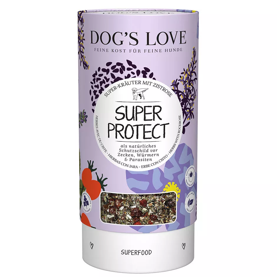 DOG'S LOVE - SUPER-PROTECT CONTRA GARRAPATAS, PULGAS Y GUSANOS 90G