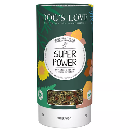 DOG'S LOVE - SUPER-POWER PARA EL METABOLISMO Y EL SISTEMA INMUNOLÓGICO 110G