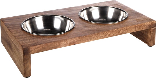 FLAMINGO COMEDERO PARA PERRO Y GATO DUO DINNER SOPORTE RECTÁNGULO -KARO-
