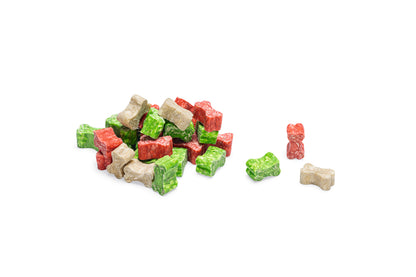 BEEZTEES SNACKS NAVIDEÑOS PARA PERRO HUESOS SURTIDOS - 160GR